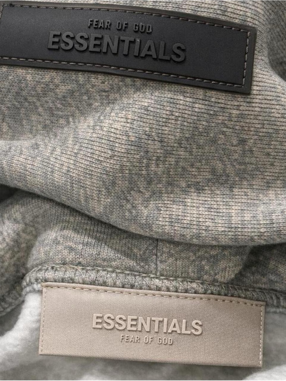 Essentials Men's Light Gray Pullover Hoodie - Picture 5 of 6